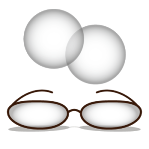 メガネとコンタクトレンズのイラスト画像