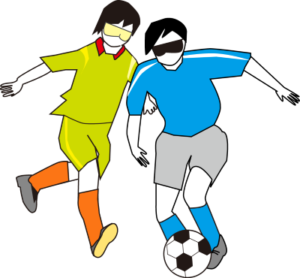 ブラインドサッカーのイラスト画像