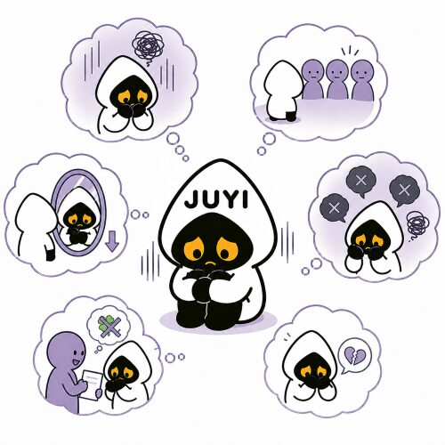 「自己肯定感」が低い人のイメージ画像